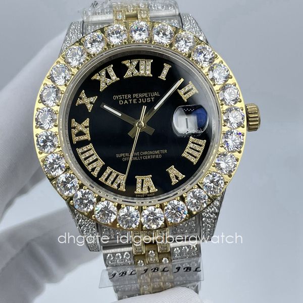 luxury quality gold fashion business mens watch ice out diamond watch sapphire glass roman numerals black face 43mm automatic movement, Slivery;brown
luxury quality gold fashion business mens watch ice out diamond watch sapphire glass roman numerals black face 43mm automatic movement, Slivery;brown