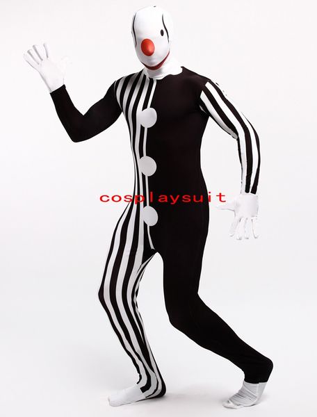 halloween cosplay black&white striped clown catsuit costume lycar spandex body zentai suit stage costumes club party jumpsuit
halloween cosplay black&white striped clown catsuit costume lycar spandex body zentai suit stage costumes club party jumpsuit