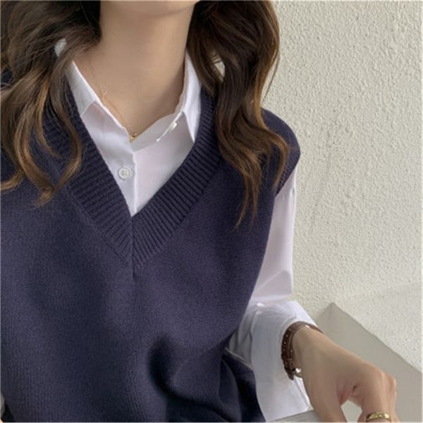 women's vests fashion autumn winter sleeveless sweaters vest women v-neck solid simple slim all-match casual korean style teens sweater, Black;white
women's vests fashion autumn winter sleeveless sweaters vest women v-neck solid simple slim all-match casual korean style teens sweater, Black;white