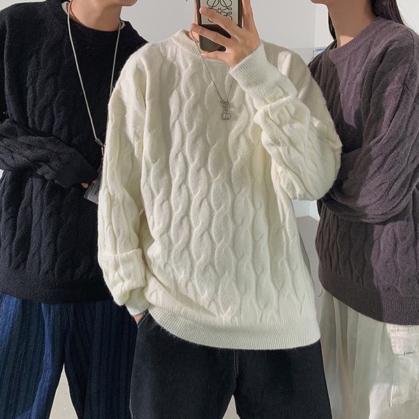men's sweaters korean sweater men cable knit sweater autumn winter thick warm pullovers men woolen sweaters casual clothes mens trends, White;black
men's sweaters korean sweater men cable knit sweater autumn winter thick warm pullovers men woolen sweaters casual clothes mens trends, White;black