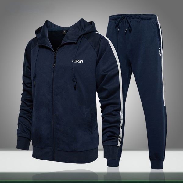 new men casual sets hooded tracksuit autumn mens set jackets pants 2 piece set male sportswear stripe printing sports suit, Gray
new men casual sets hooded tracksuit autumn mens set jackets pants 2 piece set male sportswear stripe printing sports suit, Gray