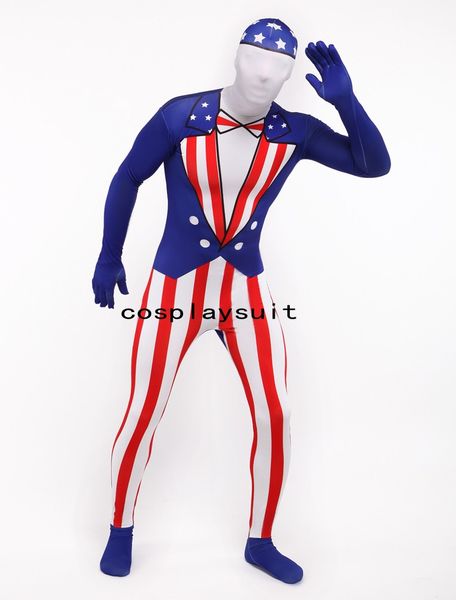 halloween cosplay united states flag funny catsuit costume lycar spandex body zentai suit stage costumes club party jumpsuit, Black
halloween cosplay united states flag funny catsuit costume lycar spandex body zentai suit stage costumes club party jumpsuit, Black