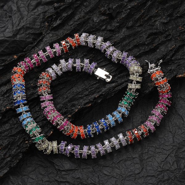 hip hop tennis chains necklace iced out zircon bling gold chain for men women, Silver
hip hop tennis chains necklace iced out zircon bling gold chain for men women, Silver