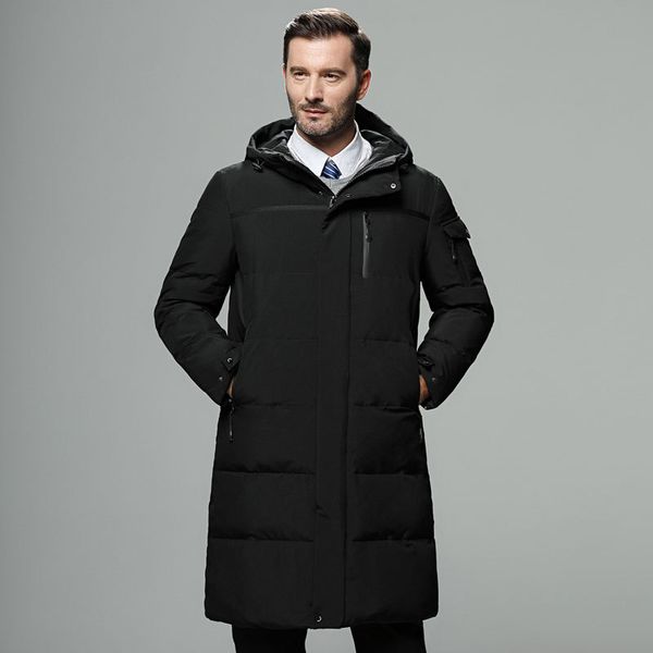 men long down parka jacket outerwear warm hooded white duck coats hooded thermal windproof coat, Black
men long down parka jacket outerwear warm hooded white duck coats hooded thermal windproof coat, Black