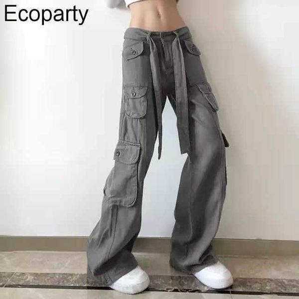 women's pants capris vintage cargo pants baggy jeans women fashion 90s streetwear pockets wide leg high waist straight y2k denim trouse, Black;white
women's pants capris vintage cargo pants baggy jeans women fashion 90s streetwear pockets wide leg high waist straight y2k denim trouse, Black;white