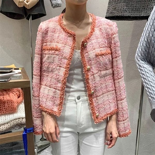 women's jackets plaid vintage cropped jacket autumn fashion tweed jacket o-neck single breasted elegant chic women harajuku small coat, Black;brown
women's jackets plaid vintage cropped jacket autumn fashion tweed jacket o-neck single breasted elegant chic women harajuku small coat, Black;brown