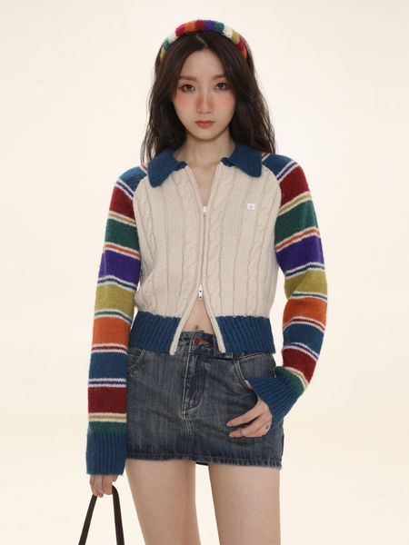 910 2022 runway summer brand same style sweater lapel neck long sleeve cardigan women's sweaters qian, White;black
910 2022 runway summer brand same style sweater lapel neck long sleeve cardigan women's sweaters qian, White;black