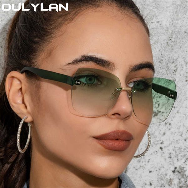 oulylan fashion rimless sunglasses women 2022 luxury brand designer gradient sun glasses for ladies trimming frameless eyewear 0928, White;black
oulylan fashion rimless sunglasses women 2022 luxury brand designer gradient sun glasses for ladies trimming frameless eyewear 0928, White;black