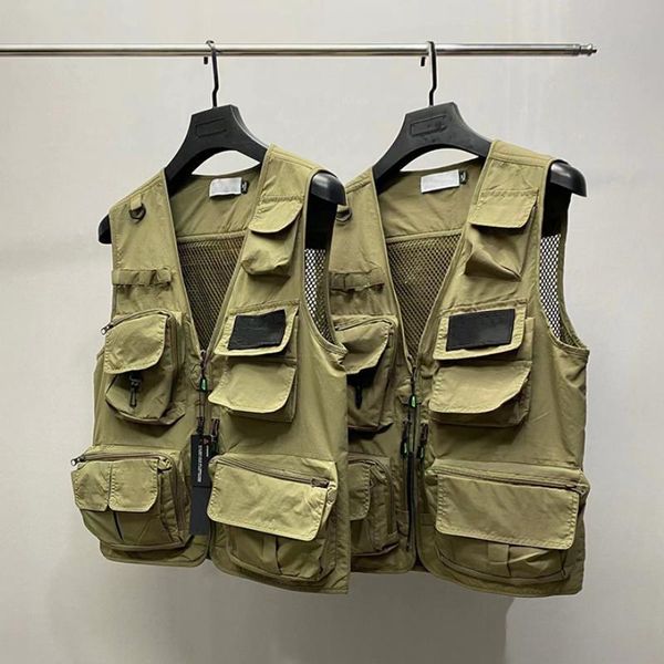 men's vests designer waistcoat outdoor sportswear multi-pockets sleeveless jacket coat casual streetwear tactical thin mesh vest sweats, Black;white
men's vests designer waistcoat outdoor sportswear multi-pockets sleeveless jacket coat casual streetwear tactical thin mesh vest sweats, Black;white