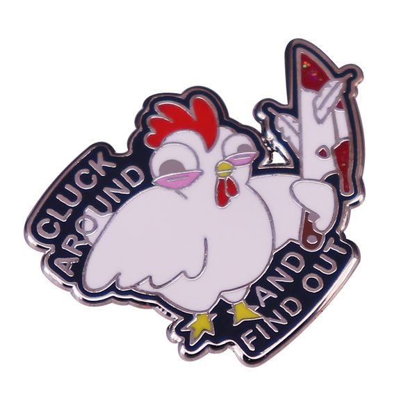 other fashion accessories cluck around and find out brooch angry chicken enamel pin bird knife funny badge, Silver
other fashion accessories cluck around and find out brooch angry chicken enamel pin bird knife funny badge, Silver