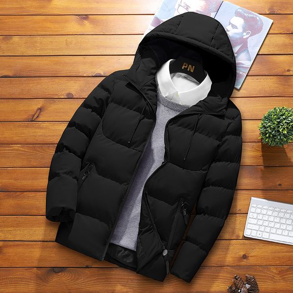 new mens parkas autumn winter warm thicken hooded coat outdoor men casual windproof bomber jacket solid windbreaker clothing, Black
new mens parkas autumn winter warm thicken hooded coat outdoor men casual windproof bomber jacket solid windbreaker clothing, Black