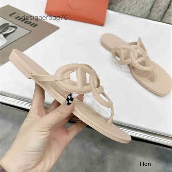 sandals sandal slippers flat jelly designer luxury shoeseiej shoes egerie beach hermee summer h oran one word sandals lady silpper slipper s, Black