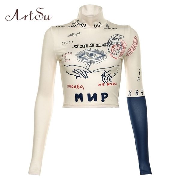 women's t-shirt artsu high neck long sleeve crop tshirt for women bodycon slim fit sweatshirt sport tee asts60478 220926, White
women's t-shirt artsu high neck long sleeve crop tshirt for women bodycon slim fit sweatshirt sport tee asts60478 220926, White