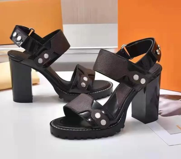 2022 fashion sandals women's high heels open toe thick heel summer leather designer large size fashion formal wear elegant temperament, Black
2022 fashion sandals women's high heels open toe thick heel summer leather designer large size fashion formal wear elegant temperament, Black