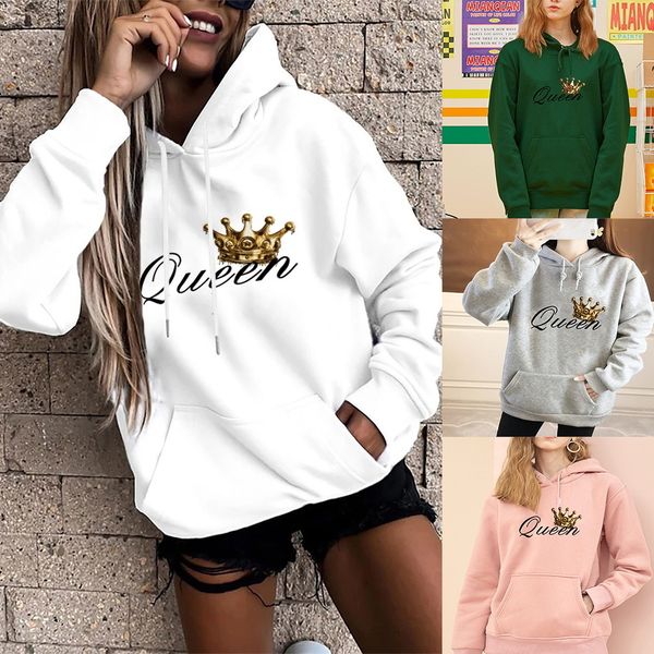 women's hoodies sweatshirts women's fashion hoodie queen crown print sports pullover loose pockets long sleeve girls casual pullov, Black
women's hoodies sweatshirts women's fashion hoodie queen crown print sports pullover loose pockets long sleeve girls casual pullov, Black