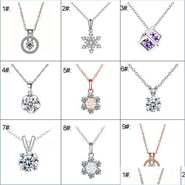 pendant necklaces crystal necklace pendant 925 sier 9 styles chain women exquisite jewelry for wedding accessories gift drop delive dhefm, Silver
pendant necklaces crystal necklace pendant 925 sier 9 styles chain women exquisite jewelry for wedding accessories gift drop delive dhefm, Silver