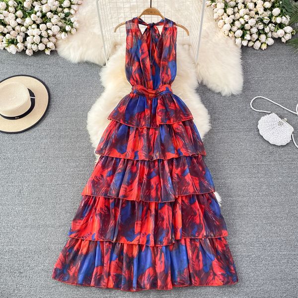 korean fashion neckline cake dress open back sleeveless waist closing tie dye printed seaside holiday long skirt, Black;gray
korean fashion neckline cake dress open back sleeveless waist closing tie dye printed seaside holiday long skirt, Black;gray