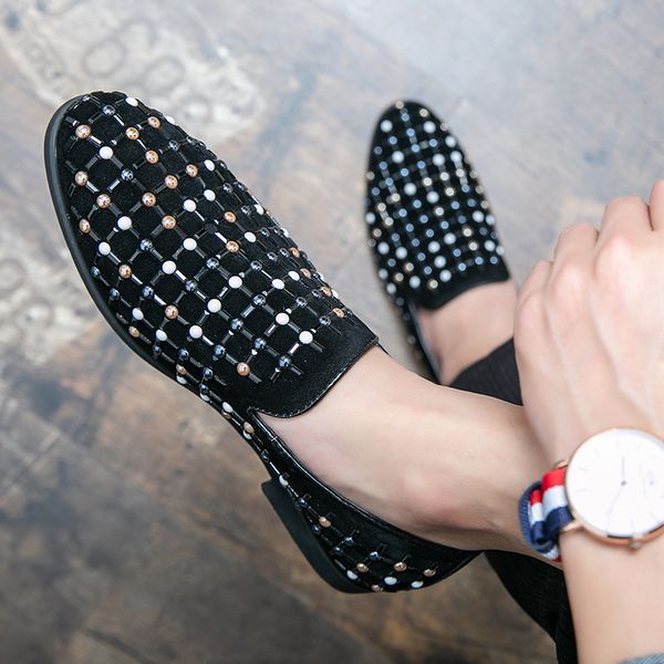 men's luxury colorful rhinestone brogues suede round toe fashion everyday business shoes loafers various sizes38-48, Black
men's luxury colorful rhinestone brogues suede round toe fashion everyday business shoes loafers various sizes38-48, Black