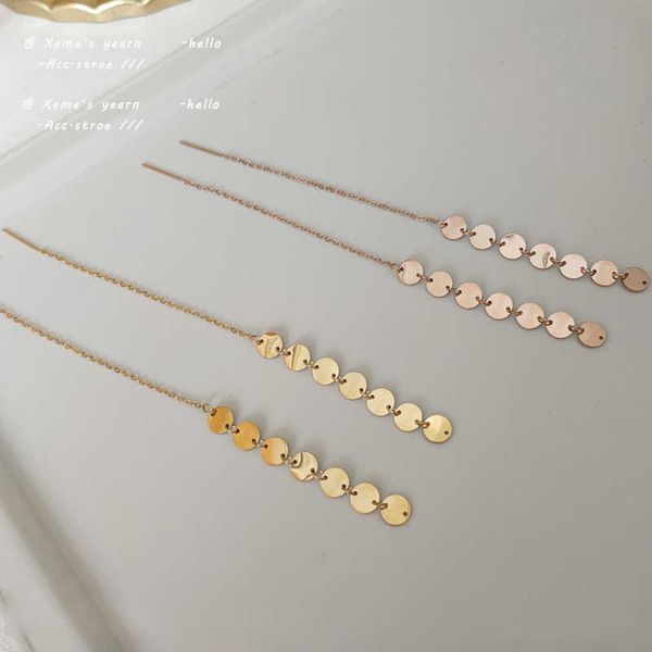 new classic simple multiple disc pendant earrings stainless steel long line ear accessories fashion jewelry girls temperament for woman, Golden
new classic simple multiple disc pendant earrings stainless steel long line ear accessories fashion jewelry girls temperament for woman, Golden