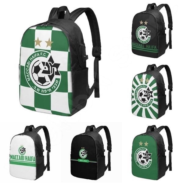 school bags maccabi haifa fc travel lapbackpack bookbag with usb port college computer for women men student 220926
school bags maccabi haifa fc travel lapbackpack bookbag with usb port college computer for women men student 220926