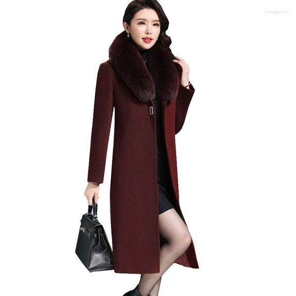 women's wool plus size loose large fur collar cashmere coat autumn winter 2022 trench women mother high-end woolen coats f216, Black
women's wool plus size loose large fur collar cashmere coat autumn winter 2022 trench women mother high-end woolen coats f216, Black
