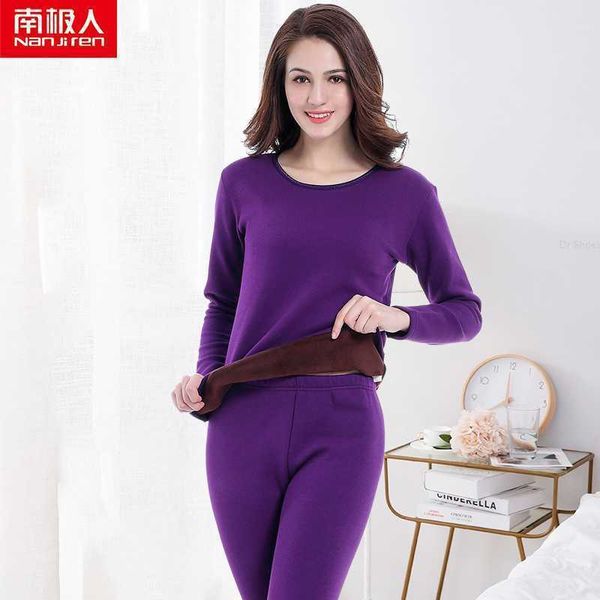 nanjiren women thermal underwear sets cotton purple thick underwear casual long johns sets female solid color thermal pajamas lj201008, Black;pink
nanjiren women thermal underwear sets cotton purple thick underwear casual long johns sets female solid color thermal pajamas lj201008, Black;pink