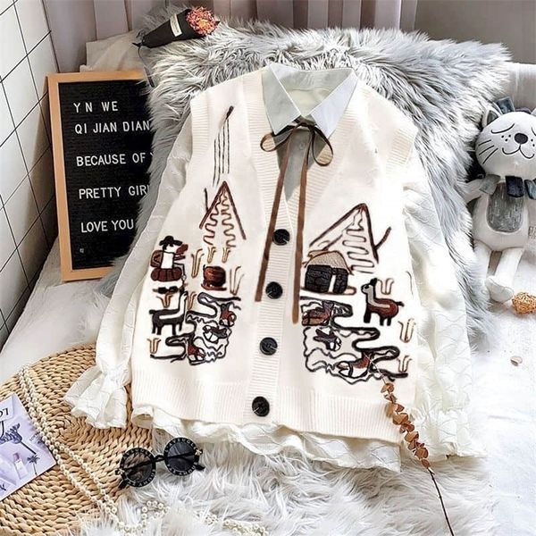 women's vests spring autumn sweater knitted vest korean for women clothing oversize vintage sleeveless kawaii harajuku v-neck cardiga 2, Black;white
women's vests spring autumn sweater knitted vest korean for women clothing oversize vintage sleeveless kawaii harajuku v-neck cardiga 2, Black;white