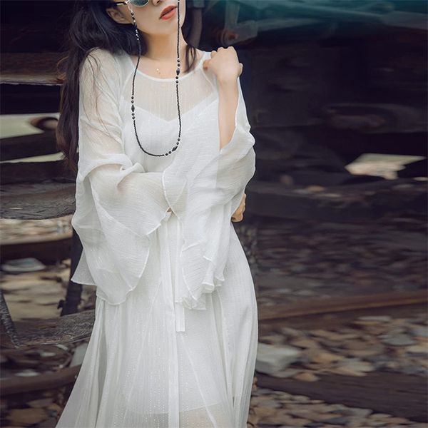 womens summer romantic chiffon dress elegant female celestial x-long beach style ruffles white maxi dresses, Black;gray
womens summer romantic chiffon dress elegant female celestial x-long beach style ruffles white maxi dresses, Black;gray