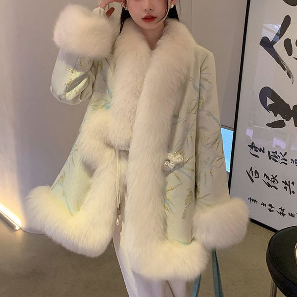 womens fur faux trendy overcoat women winter chinese style retro buckle satin imitation coat fashion jacket parkas t520 220927, Black
womens fur faux trendy overcoat women winter chinese style retro buckle satin imitation coat fashion jacket parkas t520 220927, Black