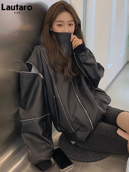women's leather faux leather women s jackets lautaro autumn black oversized windproof soft faux leather jacket women with detachable lo
women's leather faux leather women s jackets lautaro autumn black oversized windproof soft faux leather jacket women with detachable lo
