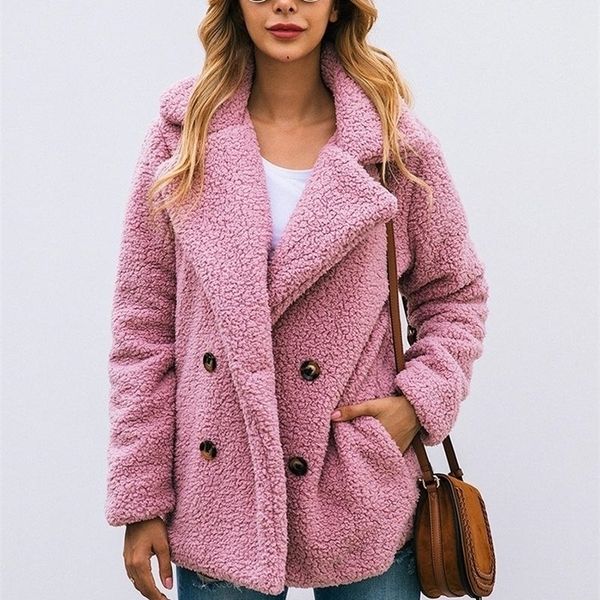 womens fur faux dimi women teddy jacket sheepskin coat autumn winter doublebreasted womens turndowncollar loose plush 220927, Black
womens fur faux dimi women teddy jacket sheepskin coat autumn winter doublebreasted womens turndowncollar loose plush 220927, Black