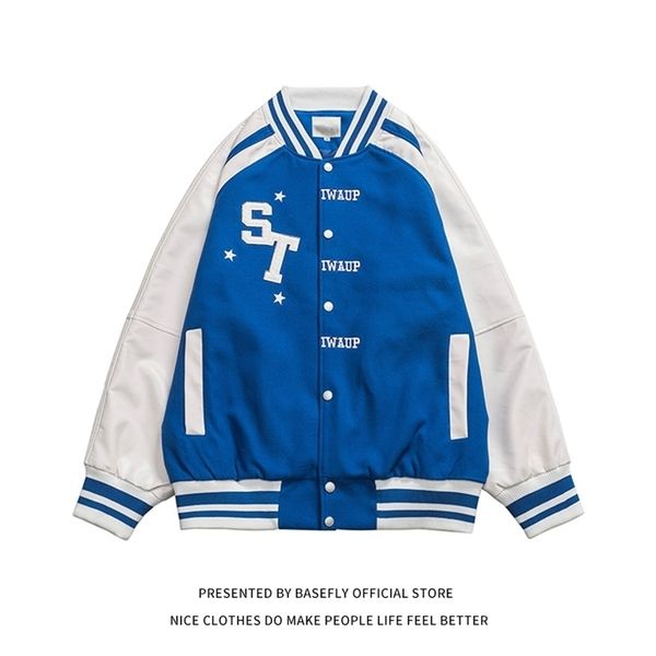 men's jackets arrival autumn patchwork embroidery stadium award letterman men baseball bomber varsity jacket women coat streetwear 2209, Black;brown
men's jackets arrival autumn patchwork embroidery stadium award letterman men baseball bomber varsity jacket women coat streetwear 2209, Black;brown