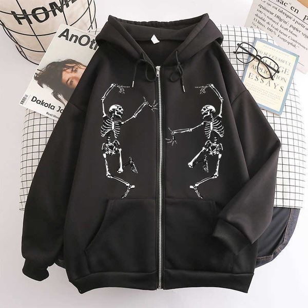 men's jackets winter women's retro funny skull print zip hoodie sweatshirt harajuku oversized men's and women's fashion, Black;brown
men's jackets winter women's retro funny skull print zip hoodie sweatshirt harajuku oversized men's and women's fashion, Black;brown