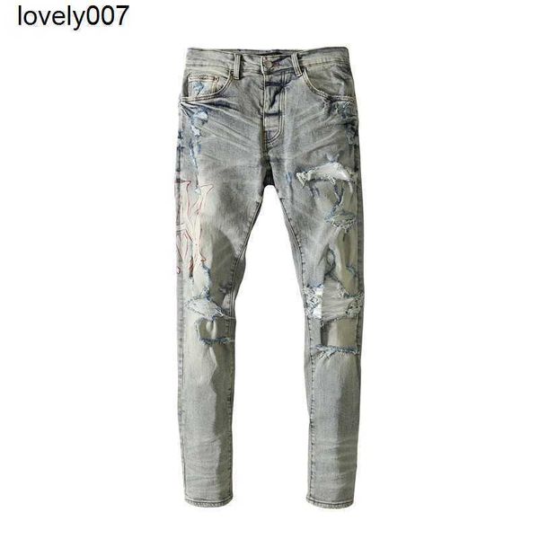 dsigner jeans amirs fashion brand spring washing water checkerboard destruction slim fit jeans, Blue
dsigner jeans amirs fashion brand spring washing water checkerboard destruction slim fit jeans, Blue