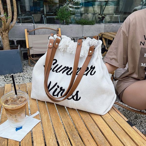 evening bags cgcbag 2022 braided tassel canvas shoulder bag for women large capacity tote korean fashion simple designer handbags
evening bags cgcbag 2022 braided tassel canvas shoulder bag for women large capacity tote korean fashion simple designer handbags