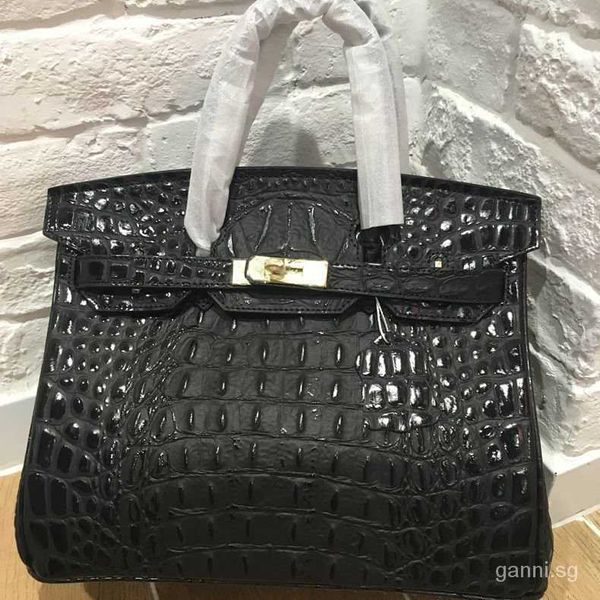 designer bags luxury brand hermee litchi pattern 25 30cm synchronous original himalayan birkinbags grained leather bag gold buckle calfskin