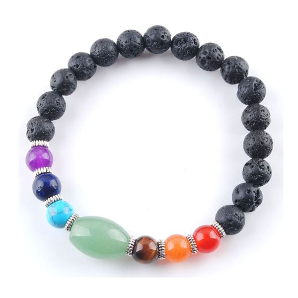 7 chakra strands bracelet gemstone rainbow reiki volcano jewelry yoga meditation for women strand bangles k3282, Black
7 chakra strands bracelet gemstone rainbow reiki volcano jewelry yoga meditation for women strand bangles k3282, Black