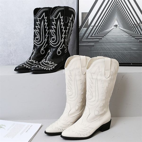 boots women mid calf western cowboy pointed toe knee high pull on ladies fashion leather embroidery botas mujer 35-43 220928, Black
boots women mid calf western cowboy pointed toe knee high pull on ladies fashion leather embroidery botas mujer 35-43 220928, Black