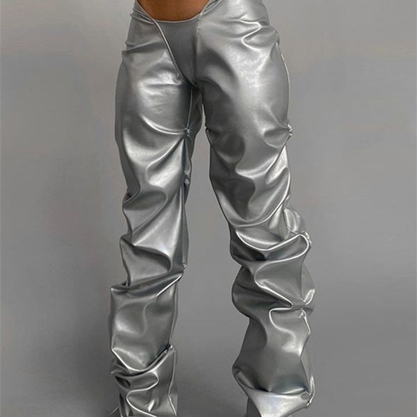 women's pants capris weird puss v-shaped low waist y2k women fashion stacked faux leather trousers casual wild street skinny bottoms 22, Black;white
women's pants capris weird puss v-shaped low waist y2k women fashion stacked faux leather trousers casual wild street skinny bottoms 22, Black;white