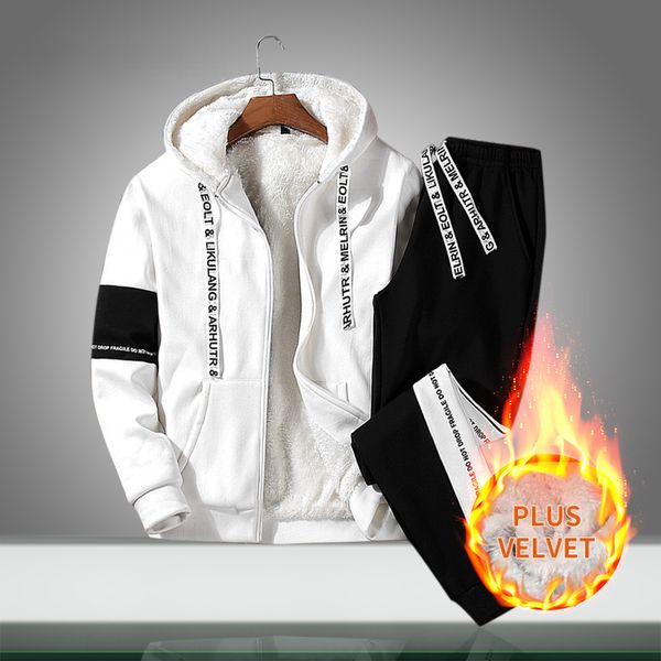 winter warm thicken men sets casual new tracksuits mens fleece sweatshirt jacket pants two pieces sets male hooded sports suit, Gray
winter warm thicken men sets casual new tracksuits mens fleece sweatshirt jacket pants two pieces sets male hooded sports suit, Gray