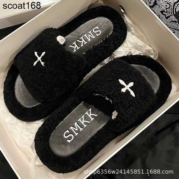 slippers smfk woolen shoes women new cross flower black sheep plush designer slippers comfortable versatile thick sole outwear woolen slider
slippers smfk woolen shoes women new cross flower black sheep plush designer slippers comfortable versatile thick sole outwear woolen slider