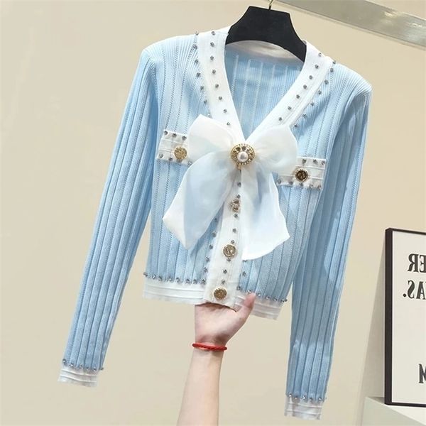 women's jackets autumn arrival fashion women v-neck long sleeve luxury beading decoration knitting cardigan sweater female 220926, Black;brown
women's jackets autumn arrival fashion women v-neck long sleeve luxury beading decoration knitting cardigan sweater female 220926, Black;brown
