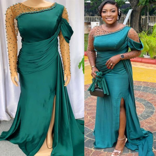 2022 arabic aso ebi beaded mermaid prom dresses sheer neck evening formal party second reception birthday engagement bridesmaid gowns dress, Black
2022 arabic aso ebi beaded mermaid prom dresses sheer neck evening formal party second reception birthday engagement bridesmaid gowns dress, Black