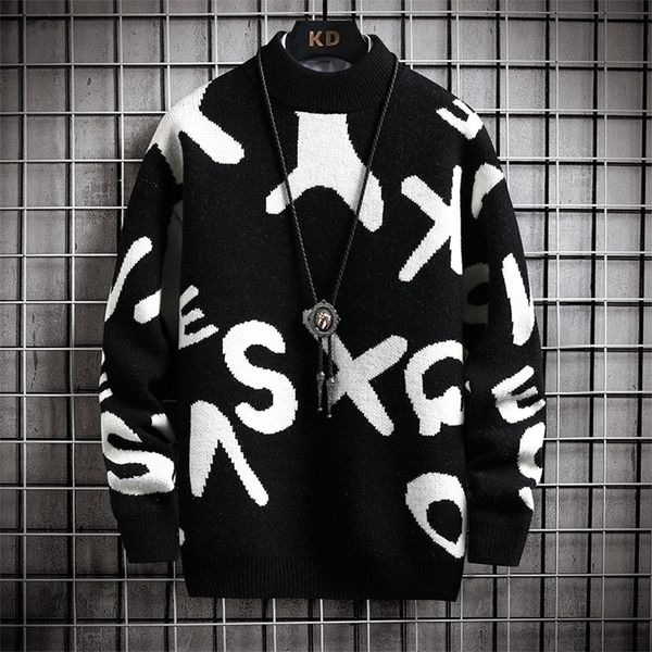 men's sweaters winter turtleneck sweater men cashmere pullover men fashion knit loose mens sweaters harajuku streetwear soft warm pull, White;black
men's sweaters winter turtleneck sweater men cashmere pullover men fashion knit loose mens sweaters harajuku streetwear soft warm pull, White;black
