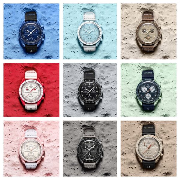 new watches luxury omega x swatch chronograph multifunctional quartz watch couple moons style women men wrist watch o029, Slivery;brown
new watches luxury omega x swatch chronograph multifunctional quartz watch couple moons style women men wrist watch o029, Slivery;brown