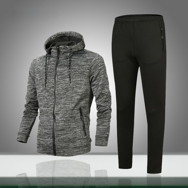 new casual tracksuit men jogger sets hoodies pants 2 piece sets zipper hooded outfit sportswear male sports suit gym clothing, Gray
new casual tracksuit men jogger sets hoodies pants 2 piece sets zipper hooded outfit sportswear male sports suit gym clothing, Gray