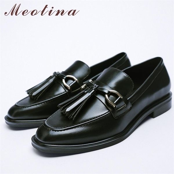 dress shoes meotina ins za women loafers genuine leather flat metal decoration tassel round toe lady footwear spring autumn black 43 220926
dress shoes meotina ins za women loafers genuine leather flat metal decoration tassel round toe lady footwear spring autumn black 43 220926