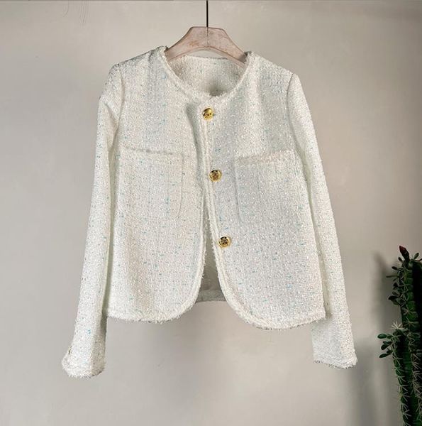 90 2022 autumn women's jackets long sleeve crew neck green white tweed coat button women's chuchu, Black;brown
90 2022 autumn women's jackets long sleeve crew neck green white tweed coat button women's chuchu, Black;brown
