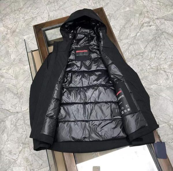 men's down parkas outerwear coat 20ss mens jacket brand retro new winter jackets stand collar stitching oversized white goose down wind, Black
men's down parkas outerwear coat 20ss mens jacket brand retro new winter jackets stand collar stitching oversized white goose down wind, Black