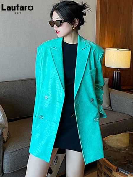 women's leather faux leather women s jackets lautaro spring autumn colored green print pu leather blazer women long sleeve double breas, Black
women's leather faux leather women s jackets lautaro spring autumn colored green print pu leather blazer women long sleeve double breas, Black